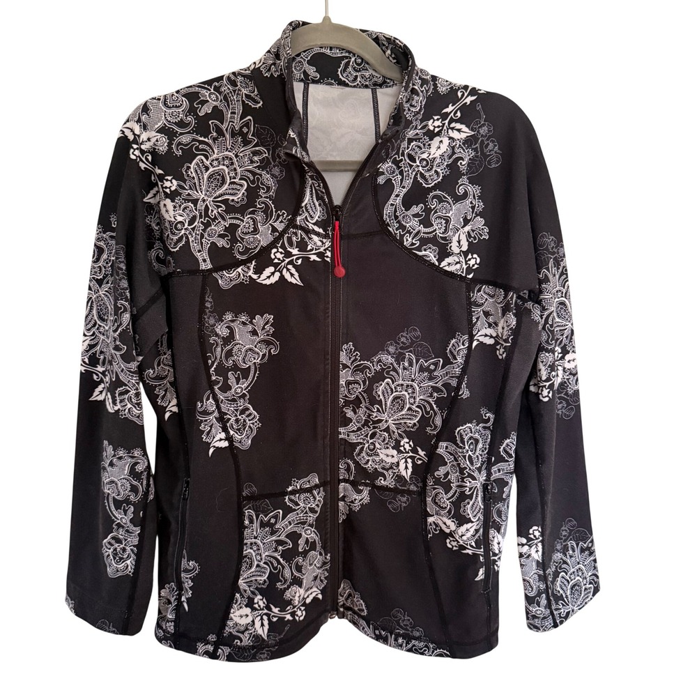 Lululemon Vintage Laceoflage Paisley Floral Black Athletic Define Jacket Large